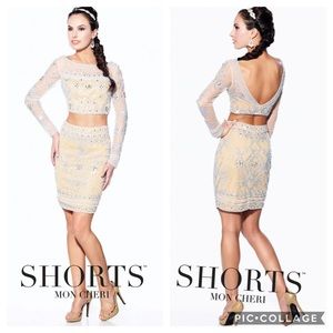 Mon Cheri two PCs beaded skirt set